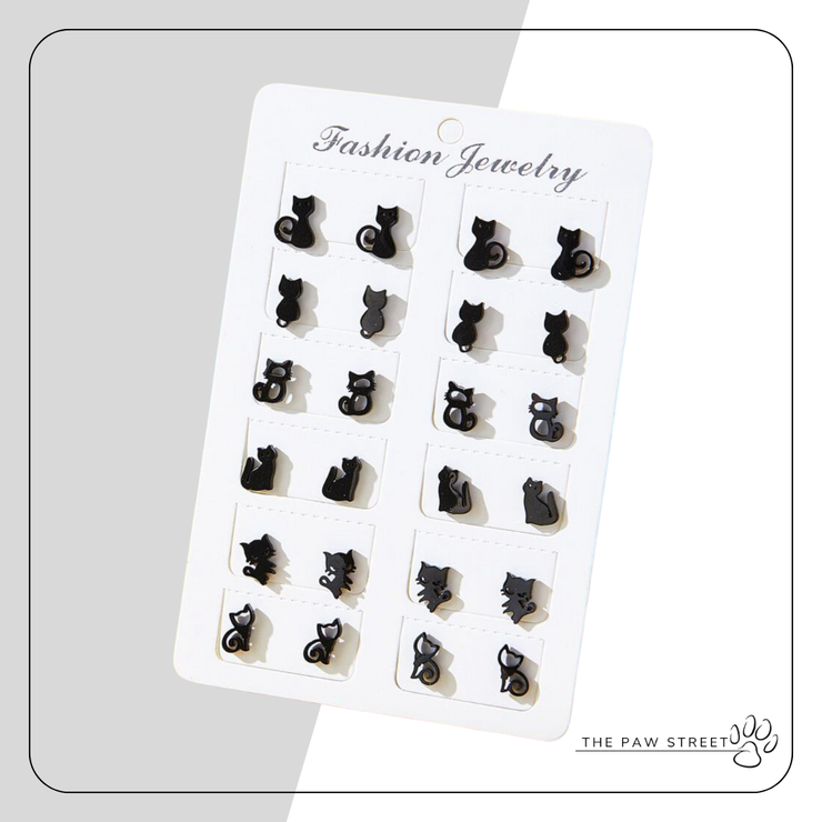 Black Cat Earrings