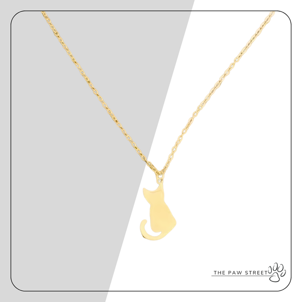 Cat Solid pendant Necklace
