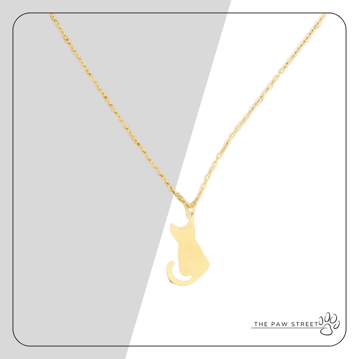 Cat Solid pendant Necklace